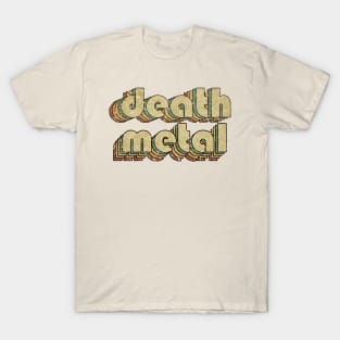 Death Metal // Vintage Rainbow Typography Style // 70s T-Shirt